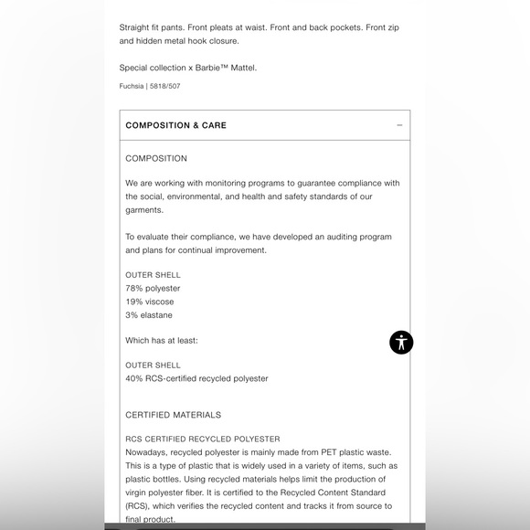 Zara X Barbie Ken Suit Pants Pink - Picture 7 of 7